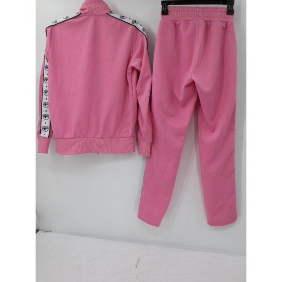 Chiara ferragni tracksuit womens Medium two piece jacket pants pink flirting eye - Picture 3 of 16